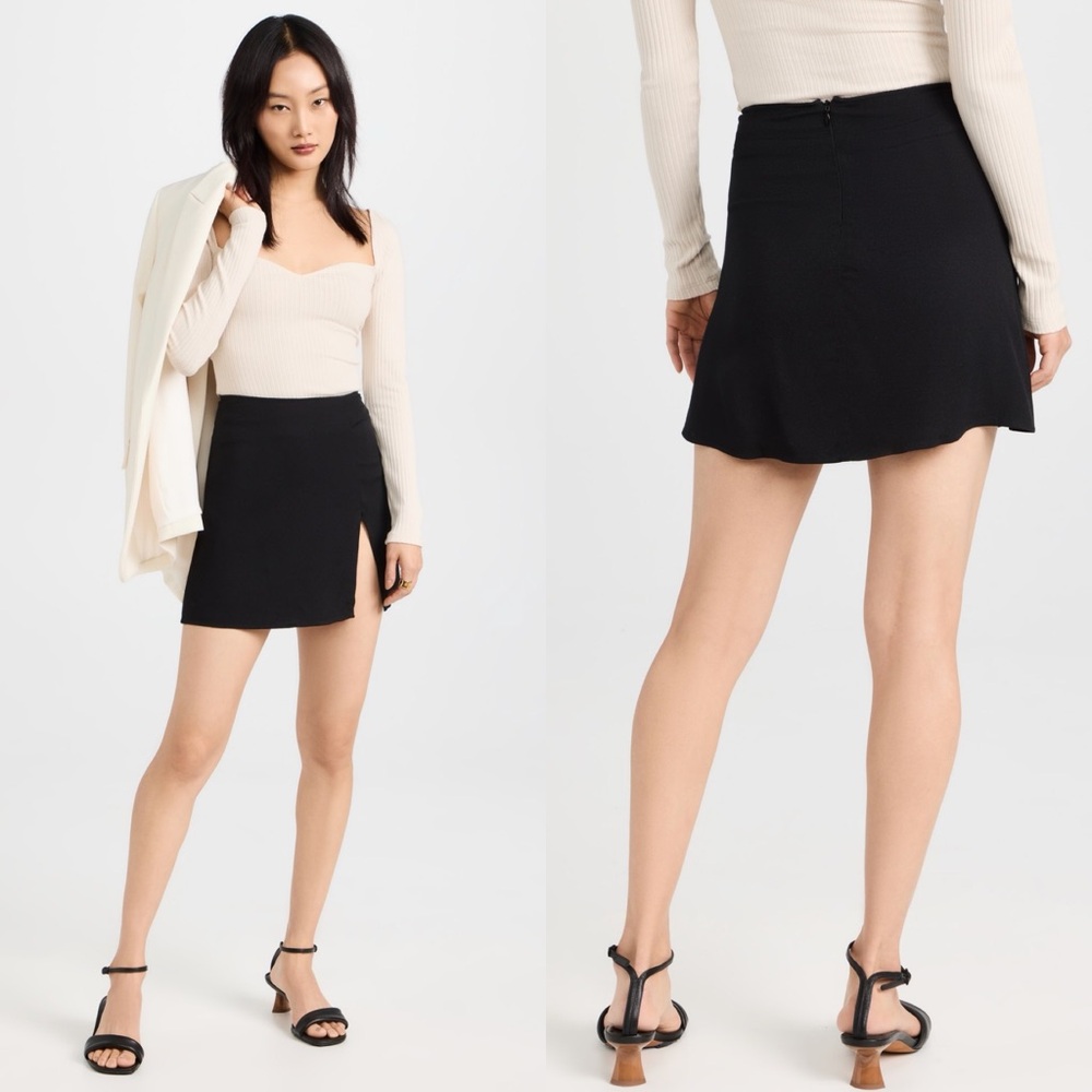 NWT Reformation Margot Skirt Black, 12